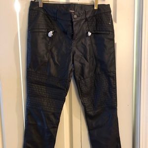 Free people pleather Moto pants